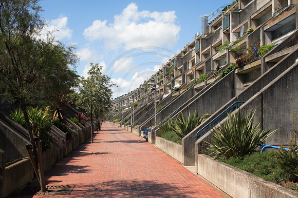The Alexandra and Ainsworth Estate, Camden, north London, designed in 1968 by Neave Brown and completed in 1978