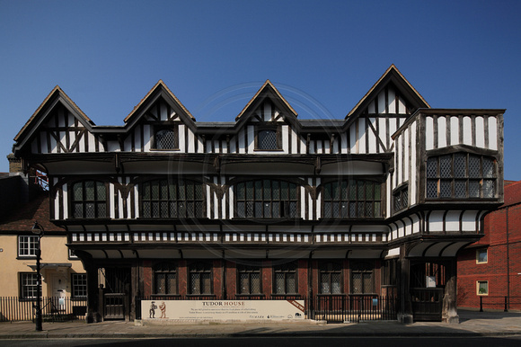 A jettied 16th-century merchant’s house in Southampton.