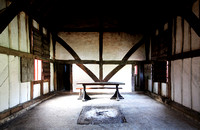 The interior of a 15th-century hall house originally from North Cray, Greater London