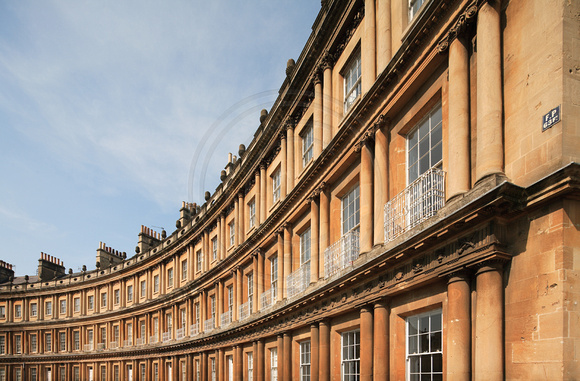 Detail of King’s Circus (1754–67), Bath, initiated by John Wood (the Elder) and completed by his son, John Wood (the Younger)
